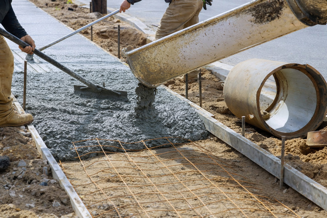 Concrete sidewalk building in Pocatello, ID